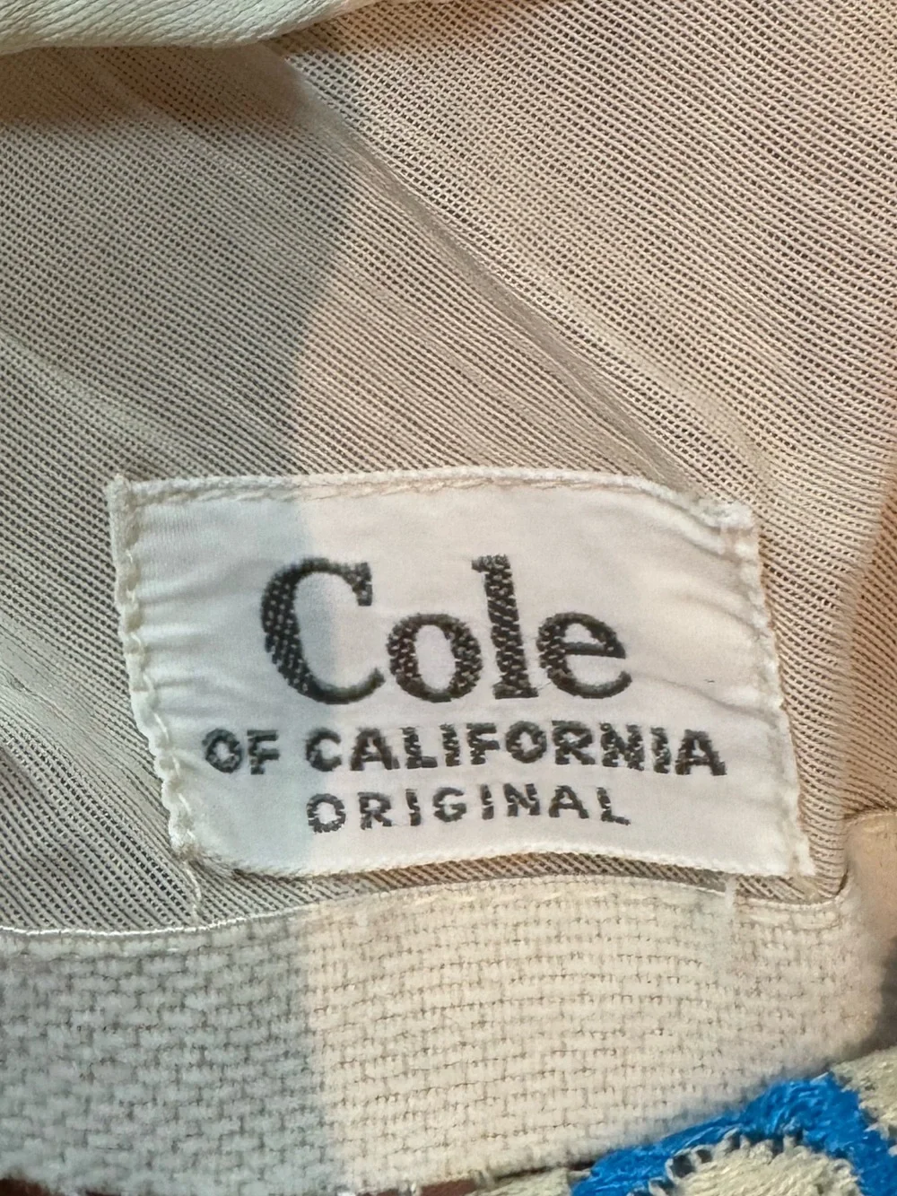 Vintage Cole of California one piece halter knit zip back swimsuit S?